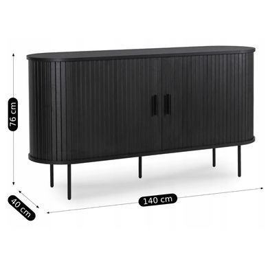 Комод MEBEL ELITE TRISH 140, чёрный