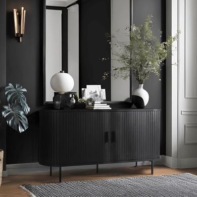 Комод MEBEL ELITE TRISH 140, чёрный