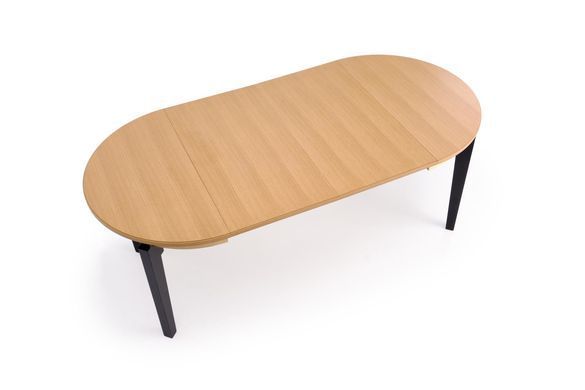 Стол HALMAR SORBUS раскладной 100&ndash;200&times;100 см, натуральный дуб / чёрный
