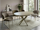 Стіл SIGNAL GASTON CERAMIC розкладний 100&ndash;135&times;100 см, бежевий Travertine / кашемір