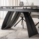 Стіл MEBEL ELITE DEVON розкладний 160&ndash;220&times;90 см, білий мармур / чорний