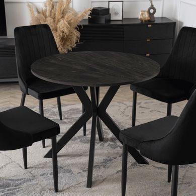 Стіл MEBEL ELITE LAUREN круглий 90 см, чорний