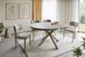 Стіл SIGNAL PORTO CERAMIC TRAVERTINE розкладний 120&ndash;160&times;120 см, бежевий мат / кашемір