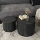 Комплект журнальных столиков MEBEL ELITE LEILA, чёрный, &Oslash;48 &times; 38 см + &Oslash;38 &times; 32 см