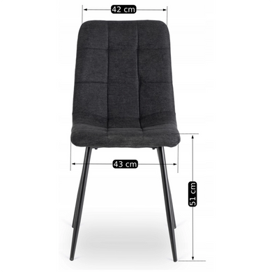 Кухонный стул MEBEL ELITE PERU 2, черный, ткань