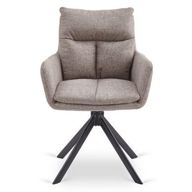 Крісло MEBEL ELITE PAUL з підлокітниками, світло-коричневий / чорний, тканина