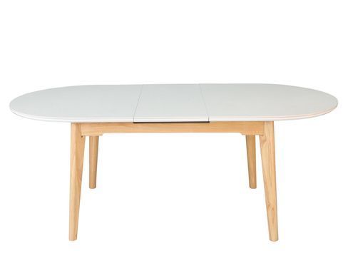 Стол INTARSIO ALBERTO CERAMIC раскладной 160&ndash;200&times;90 см, бежевый мат / натуральное дерево