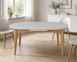 Стол INTARSIO ALBERTO CERAMIC раскладной 160&ndash;200&times;90 см, бежевый мат / натуральное дерево