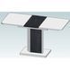 Стол INTARSIO SOLO B/V раскладной 110&ndash;145&times;68 см, белый диамант РЕ / угольный камень