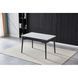 Стіл INTARSIO BONN CERAMIC розкладний 130&ndash;180&times;80 см, білий глянець / чорний