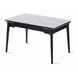 Стіл INTARSIO BONN CERAMIC розкладний 130&ndash;180&times;80 см, білий глянець / чорний