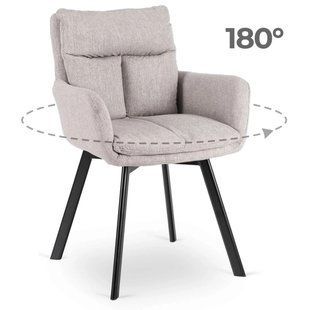 Кресло MEBEL ELITE CORTADO с подлокотниками, серый / черный, ткань