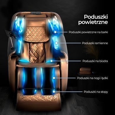 Массажное кресло MEBEL ELITE VX MAX, коричневый / чёрный корпус
