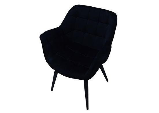 Стілець INTARSIO ELEGANTE з підлокітниками, чорний