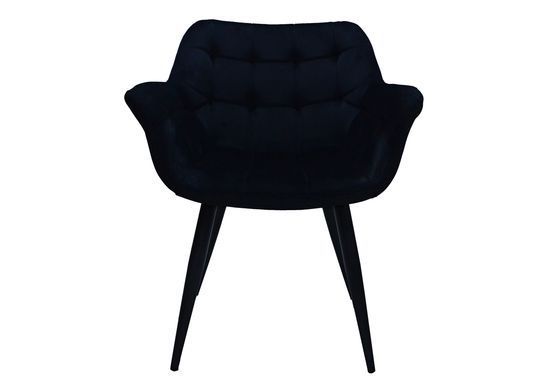 Стілець INTARSIO ELEGANTE з підлокітниками, чорний