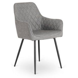 Крісло MEBEL ELITE BRESSO 2 з підлокітниками, сірий / чорний, тканина