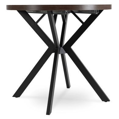 Стол MEBEL ELITE DORIAN раскладной 80&ndash;160&times;80 см, орех / черный
