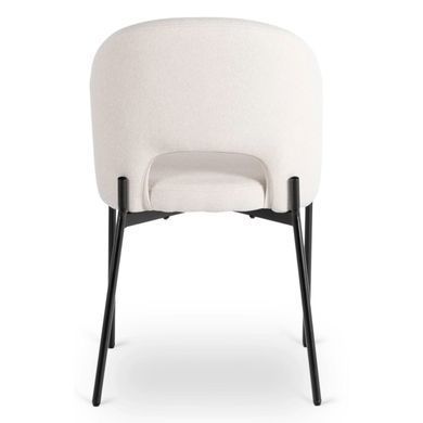 Стул MEBEL ELITE BROS с подлокотниками, бежевый / черный, ткань