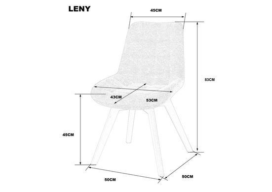 Кухонный стул INTARSIO LENY, бежевый / натуральное дерево