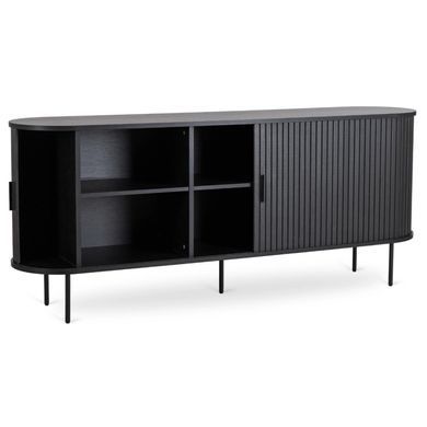 Комод MEBEL ELITE TRISH 180 см Черный