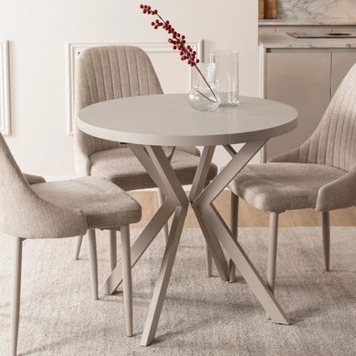 Стол MEBEL ELITE DORIAN раскладной 80&ndash;160&times;80 см, кашемир