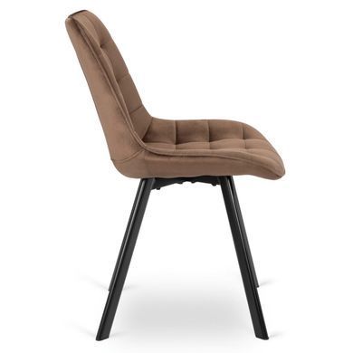 Стілець MEBEL ELITE RICK, коричневий / чорний, велюрова тканина