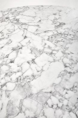 Стол HALMAR PERONI раскладной 100&ndash;250&times;100 см, белый мрамор / чёрный