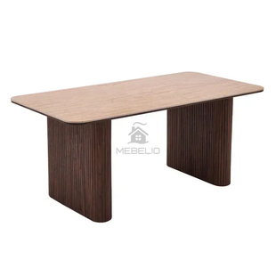 Стіл MEBEL ELITE ARAMIS 180&times;90 см, травертин / горіх