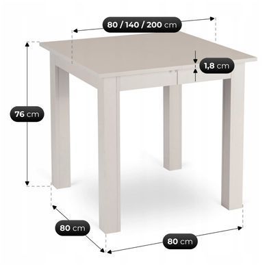 Обеденный стол MEBEL ELITE BEN, кашемир