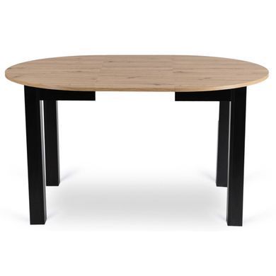 Стол MEBEL ELITE HARRY раскладной 102&ndash;142&times;102 см, дуб артизан / черный