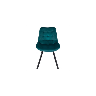 Стілець MEBEL ELITE RICK, бірюзовий / чорний, велюрова тканина