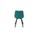 Стілець MEBEL ELITE RICK, бірюзовий / чорний, велюрова тканина