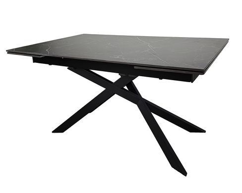 Стол INTARSIO MADISON CERAMIC раскладной 160&ndash;240&times;90 см, черный мат / черный