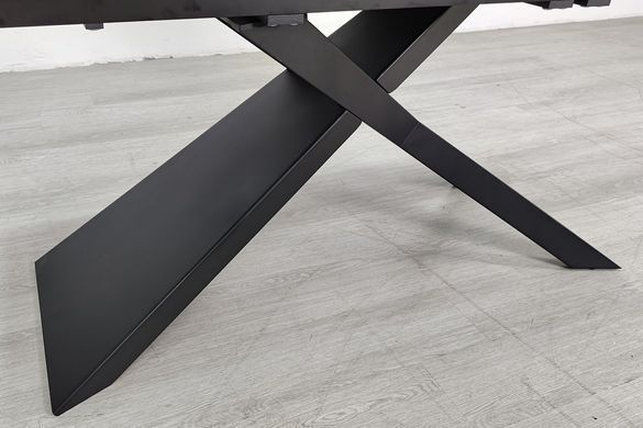 Стол INTARSIO MADISON CERAMIC раскладной 160&ndash;240&times;90 см, черный мат / черный