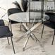 Стол MEBEL ELITE SALLO 2 круглый 100 см, прозрачный / хром