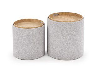 Комплект пуфів HALMAR AVIKO, світло-сірий