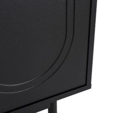 Комод MEBEL ELITE MARLEN 155, чёрный с золотистыми ручками
