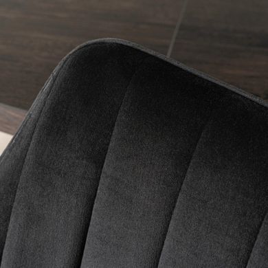 Крісло MEBEL ELITE MUMBAI з підлокітниками, чорний, велюрова тканина