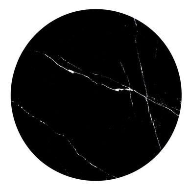 Журнальный столик HALMAR TRIBECA, чёрный мрамор / золотистый, &Oslash;50 &times; 52 см