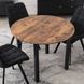 Стол MEBEL ELITE TEO круглый 100 см, дуб рустик / черный