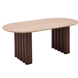Стол MEBEL ELITE DARIO 200&times;100 см, травертин / орех