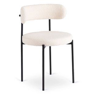 Кухонный стул MEBEL ELITE TULSA, кремовый / черный, ткань букле