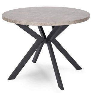 Стол MEBEL ELITE DORIAN раскладной 80&ndash;160&times;80 см, бетон / черный