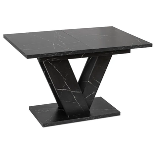Стіл MEBEL ELITE CLARK розкладний 120&ndash;160&times;80 см, чорний мармур