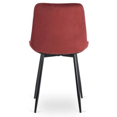 Стул MEBEL ELITE CHRIS, бордовый / черный, велюровая ткань