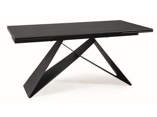 Стіл SIGNAL WESTIN CERAMIC SAHARA NOIR розкладний 160&ndash;240&times;90 см, чорний / чорний мат