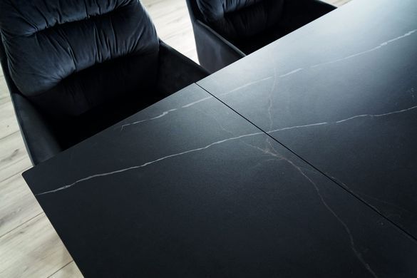 Стіл SIGNAL WESTIN CERAMIC SAHARA NOIR розкладний 160&ndash;240&times;90 см, чорний / чорний мат