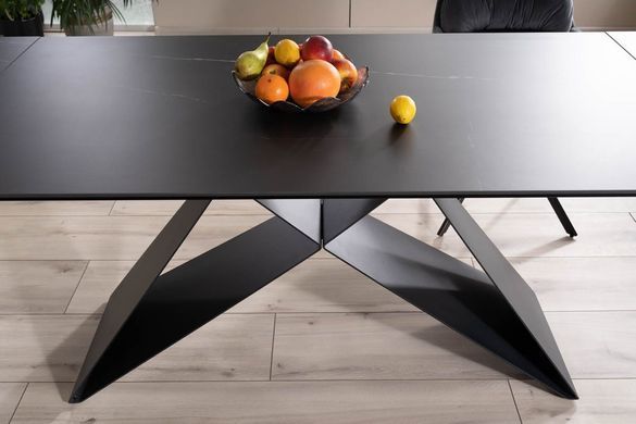Стіл SIGNAL WESTIN CERAMIC SAHARA NOIR розкладний 160&ndash;240&times;90 см, чорний / чорний мат