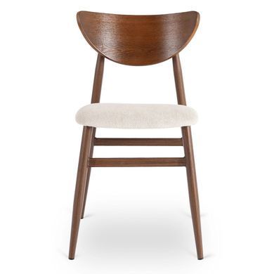 Кухонный стул MEBEL ELITE BRAGA, бежевый / орех, ткань