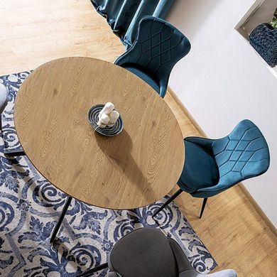 Стіл SIGNAL ASTER круглий 120 см, дуб / чорний матовий